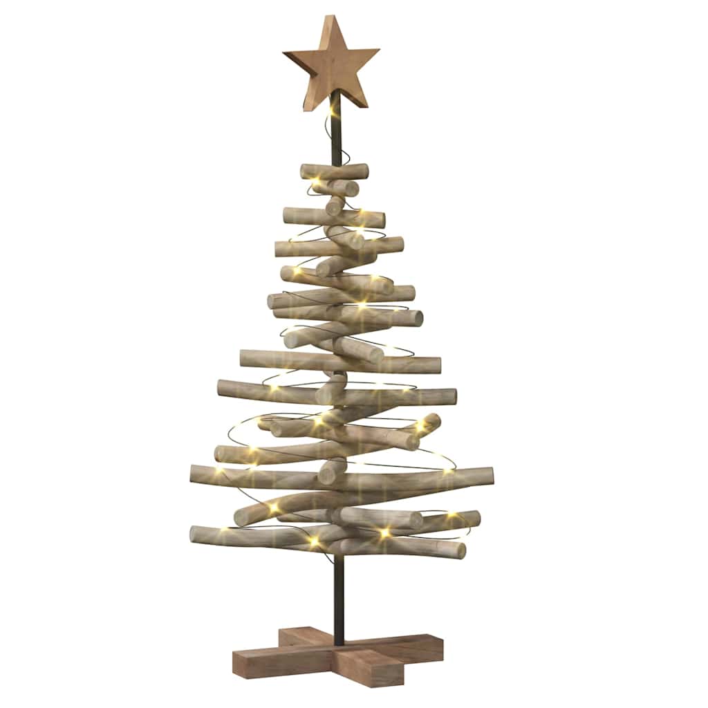 Christmas Tree Stand Brown 90 cm Solid Teak Wood