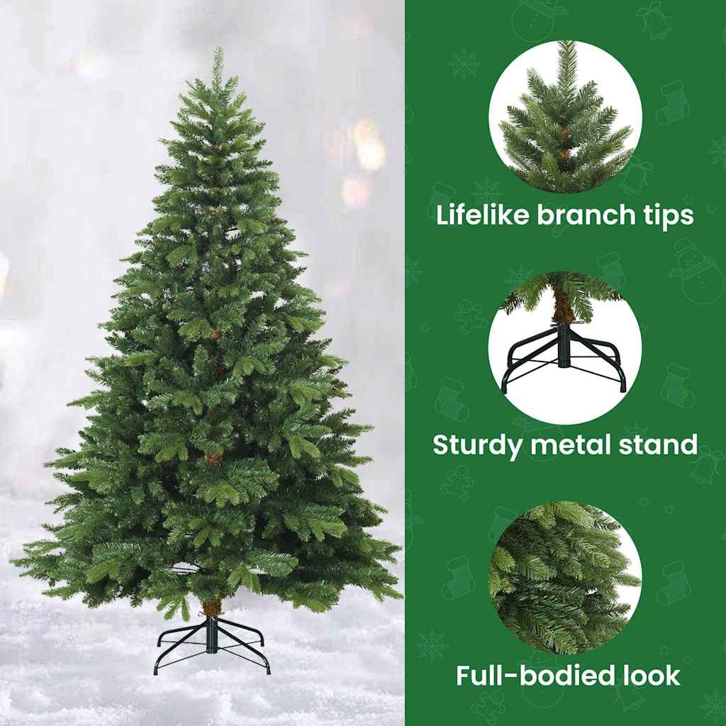 Mākslīgā salokāmā Ziemassvētku eglīte SNOW EMBER, ar statīvu, Zaļa 180 cm.