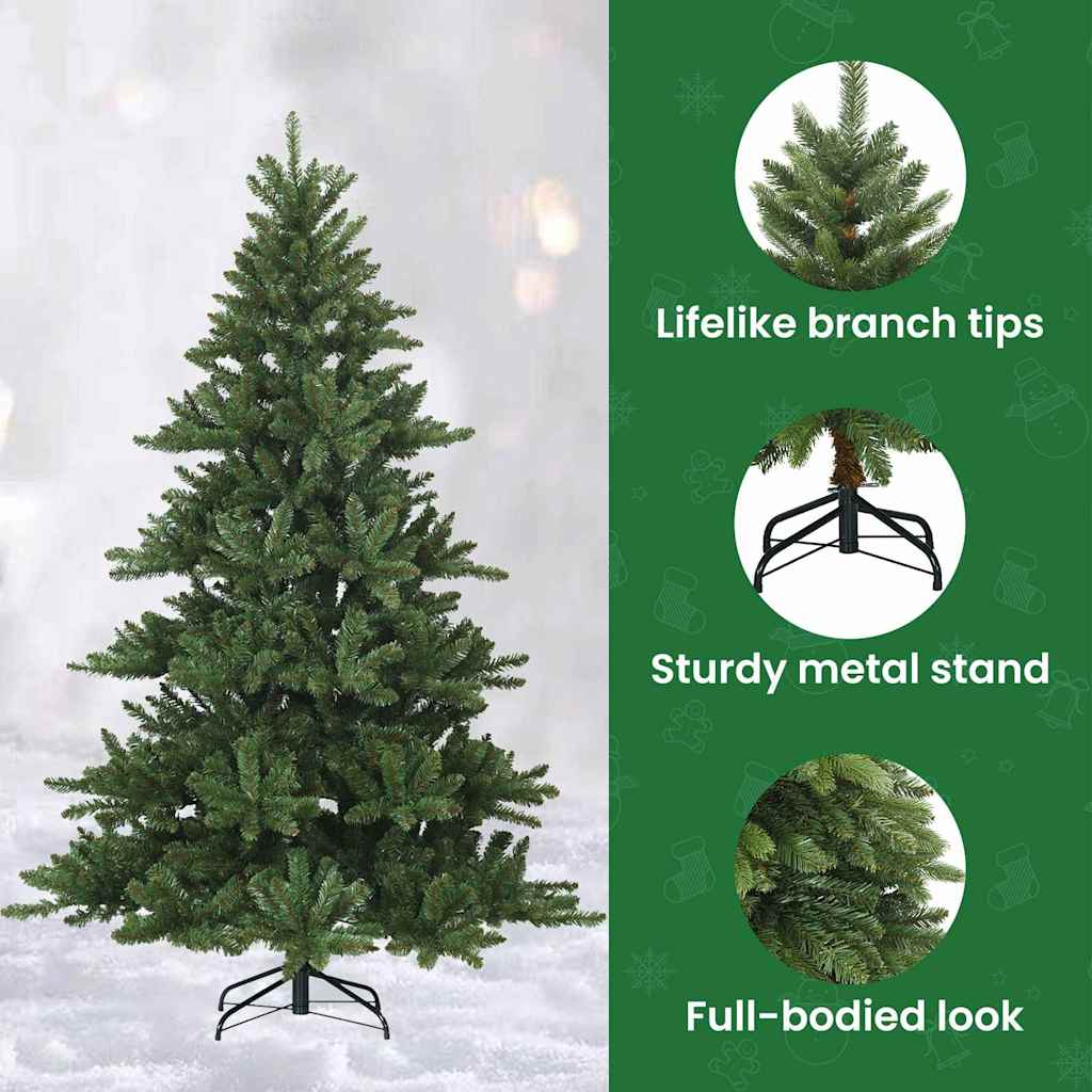 Mākslīgā saliekamā Ziemassvētku egle BOREAL BLOOM, zaļa, 210 cm, tērauds