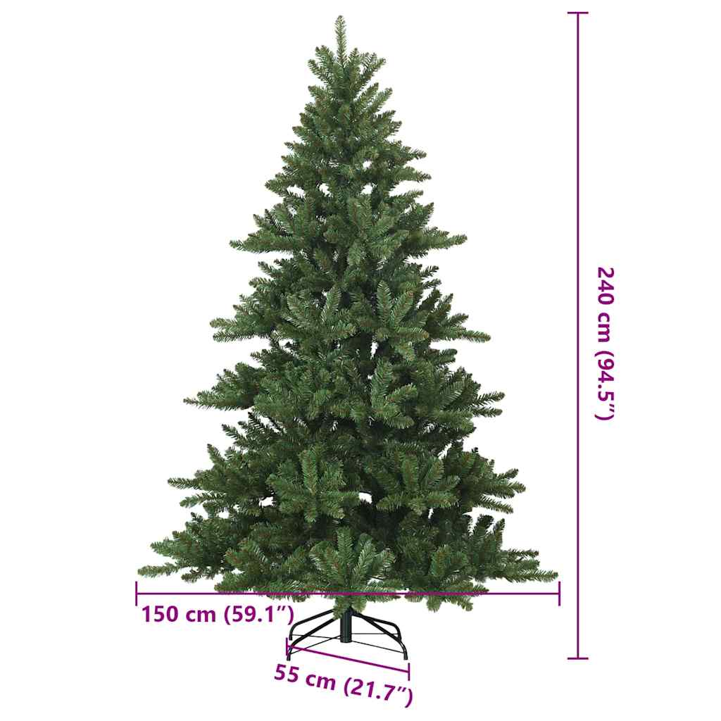 Dirbtinė Sulankstoma Kalėdų Eglutė Žalia 240 cm PVC, plienas