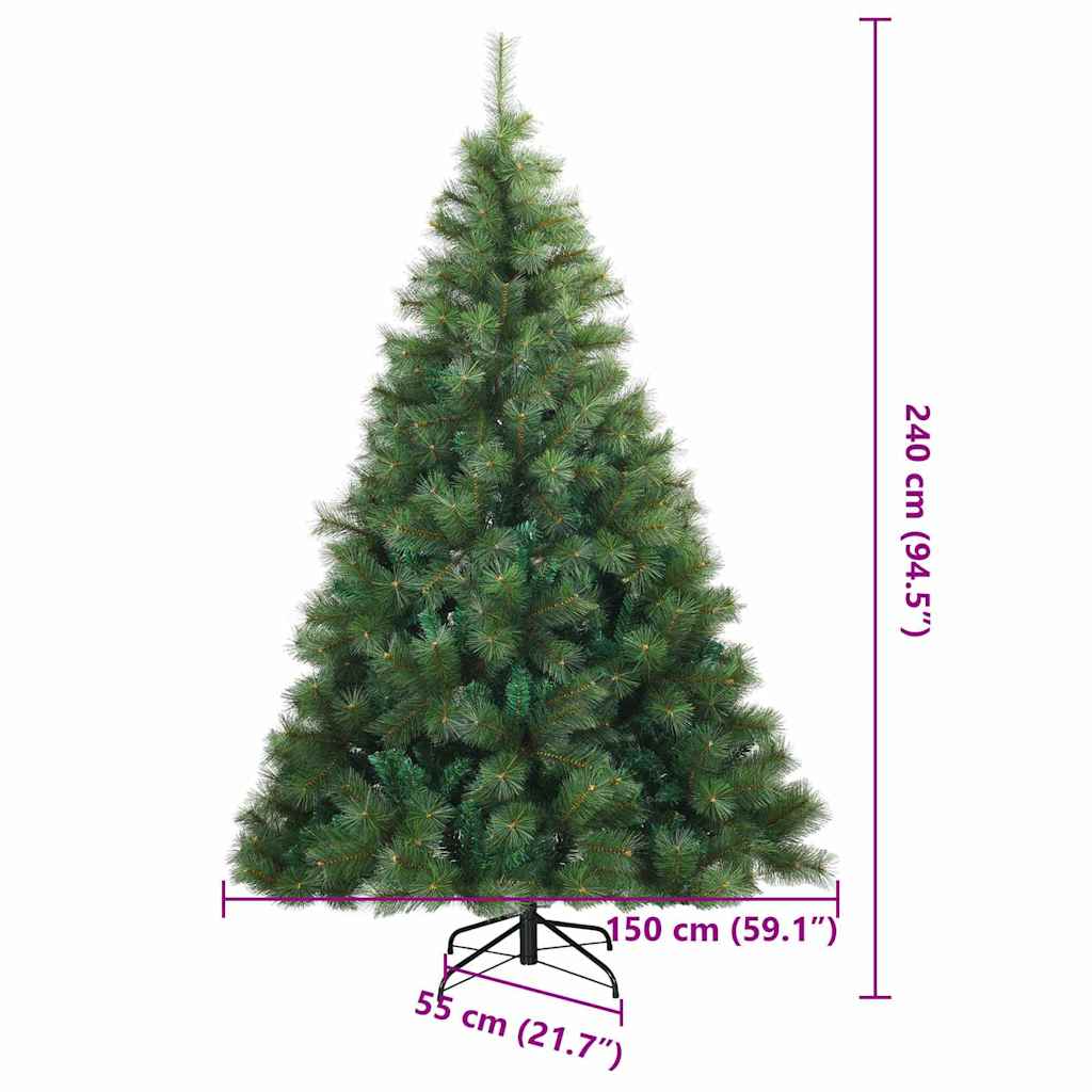 Dirbtinė Sulankstoma Kalėdų Eglutė Žalia 240 cm PVC, plienas