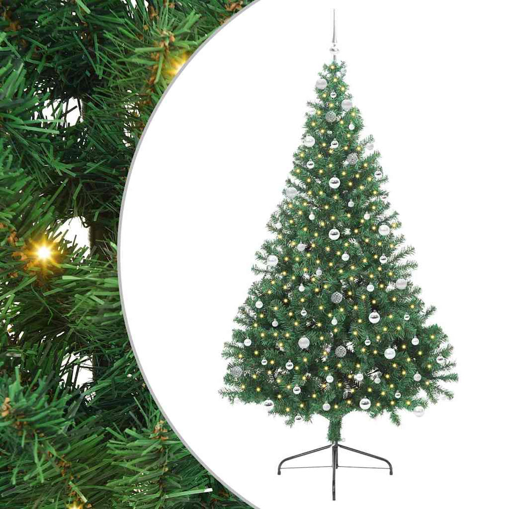 Artificial Pre-Lit Christmas Tree Green 240 cm PVC