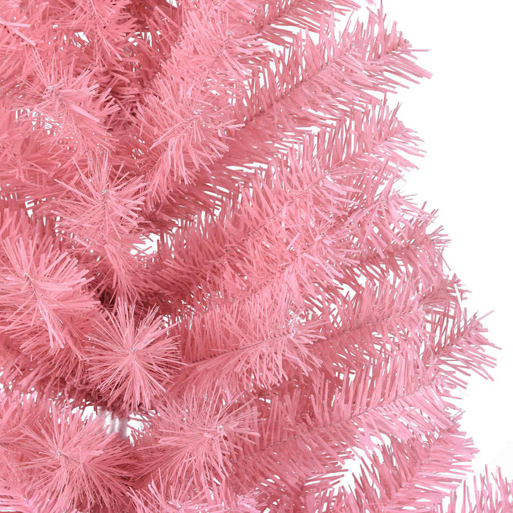 Artificial pre-lit Christmas tree Pink 150 cm PVC