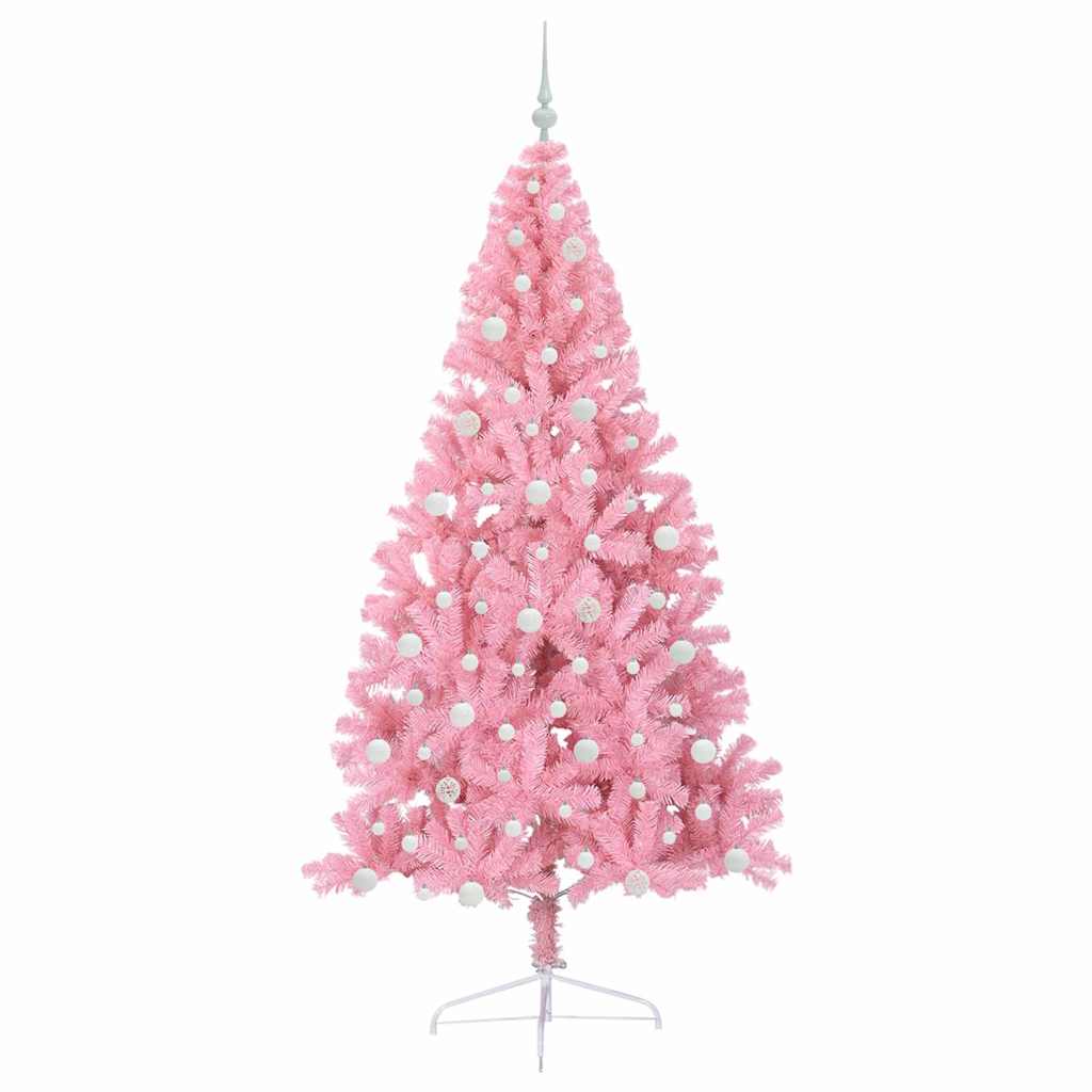 Mākslīgā pirmsvētku eglīte ar lampiņām Rozā 240 cm PVC