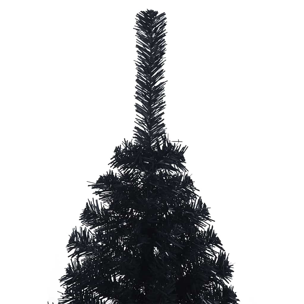 Dirbtinis prieššventinis eglutė su šviesomis Juoda 120 cm PVC