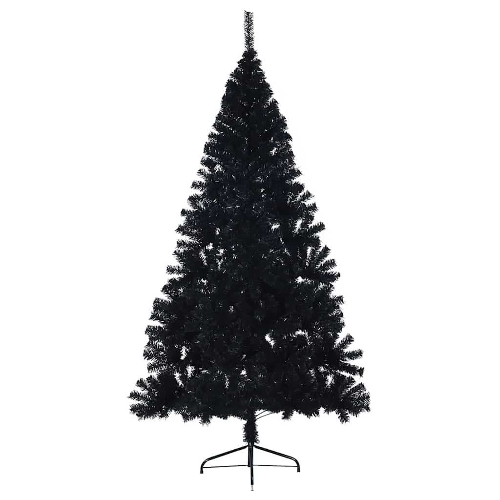 Dirbtinis prieššventinis eglutė su šviesomis Juoda 240 cm PVC
