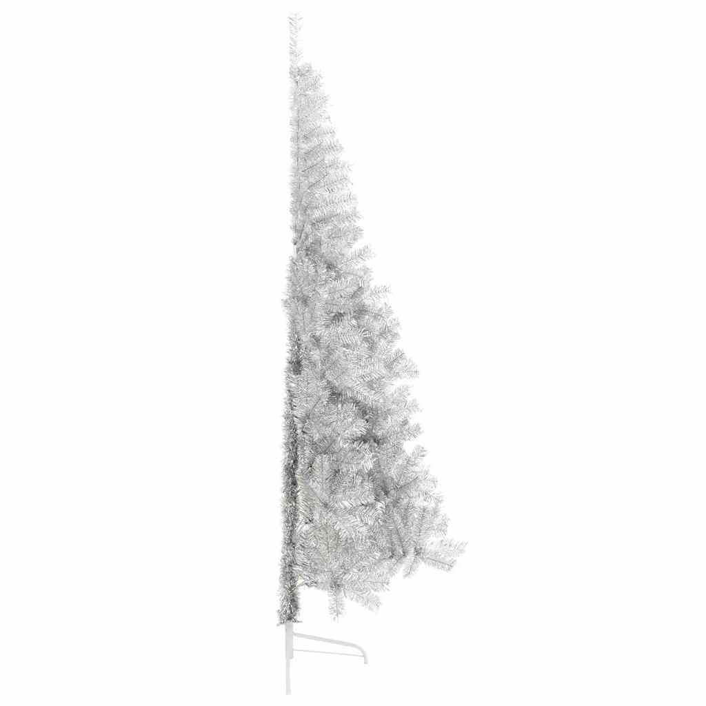 Artificial Pre-Lit Christmas Tree Silver 210 cm PET