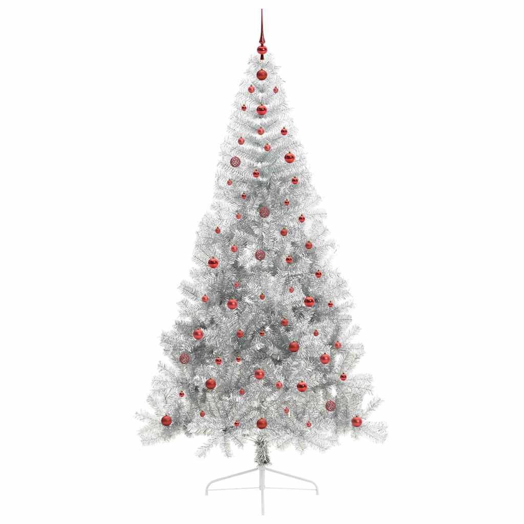 Dirbtinė prieššventinė eglutė POLAR STAR, su šviesomis Sidabro 240 cm. T
