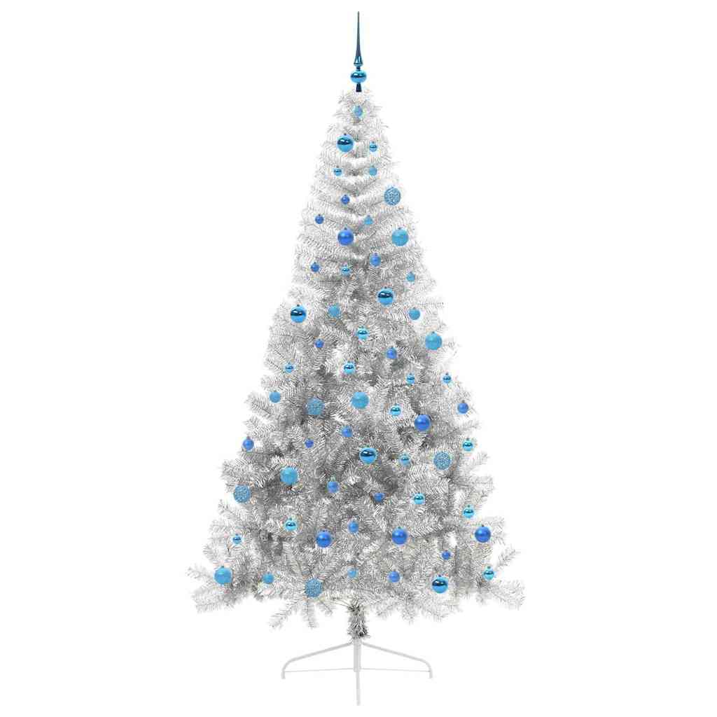 Dirbtinė prieššventinė eglutė POLAR STAR, su šviesomis Sidabro 240 cm. T