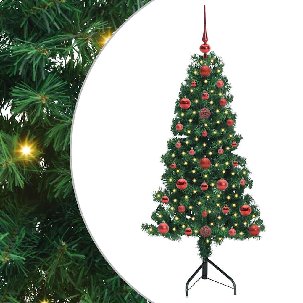 Kampinis dirbtinis Kalėdų medis Žalia 120 cm PVC ir metalas