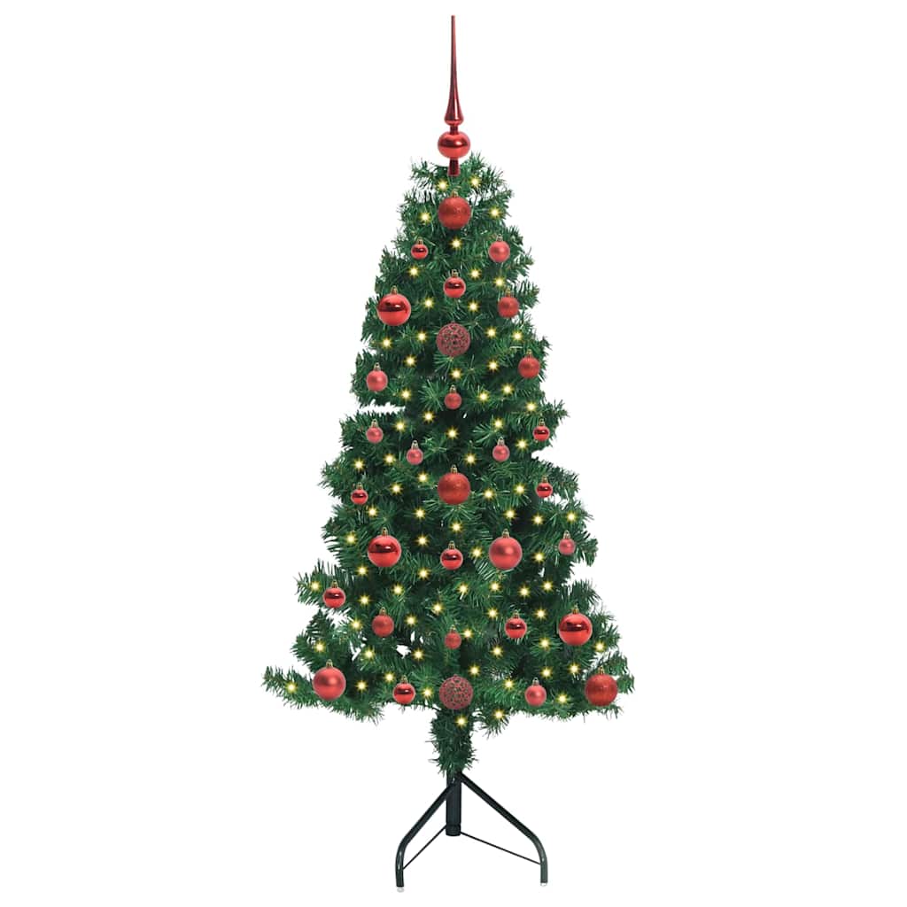 Kampinis dirbtinis Kalėdų medis Žalia 120 cm PVC ir metalas