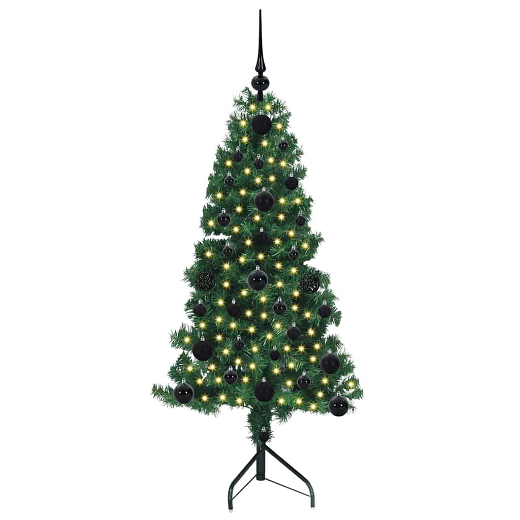 Kampinis dirbtinis Kalėdų medis Žalia 120 cm PVC ir metalas