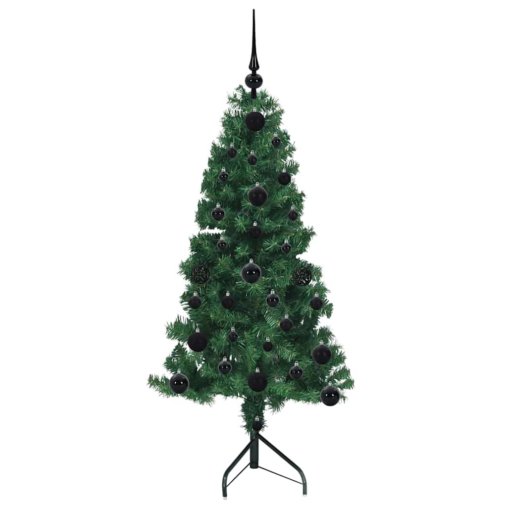 Kampinis dirbtinis Kalėdų medis Žalia 120 cm PVC ir metalas
