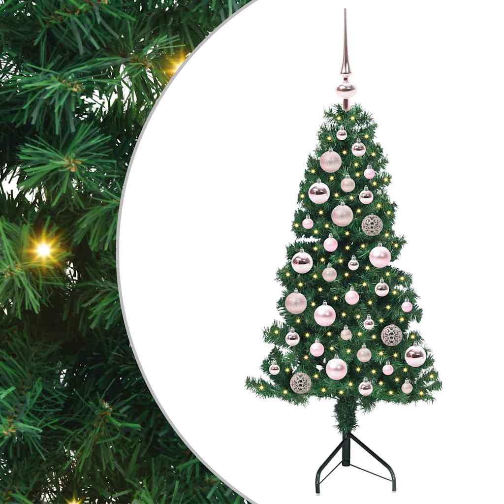Kampinis dirbtinis Kalėdų medis Žalia 120 cm PVC ir metalas