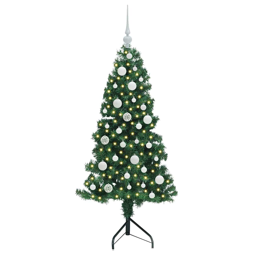 Kampinis dirbtinis Kalėdų medis Žalia 120 cm PVC ir metalas