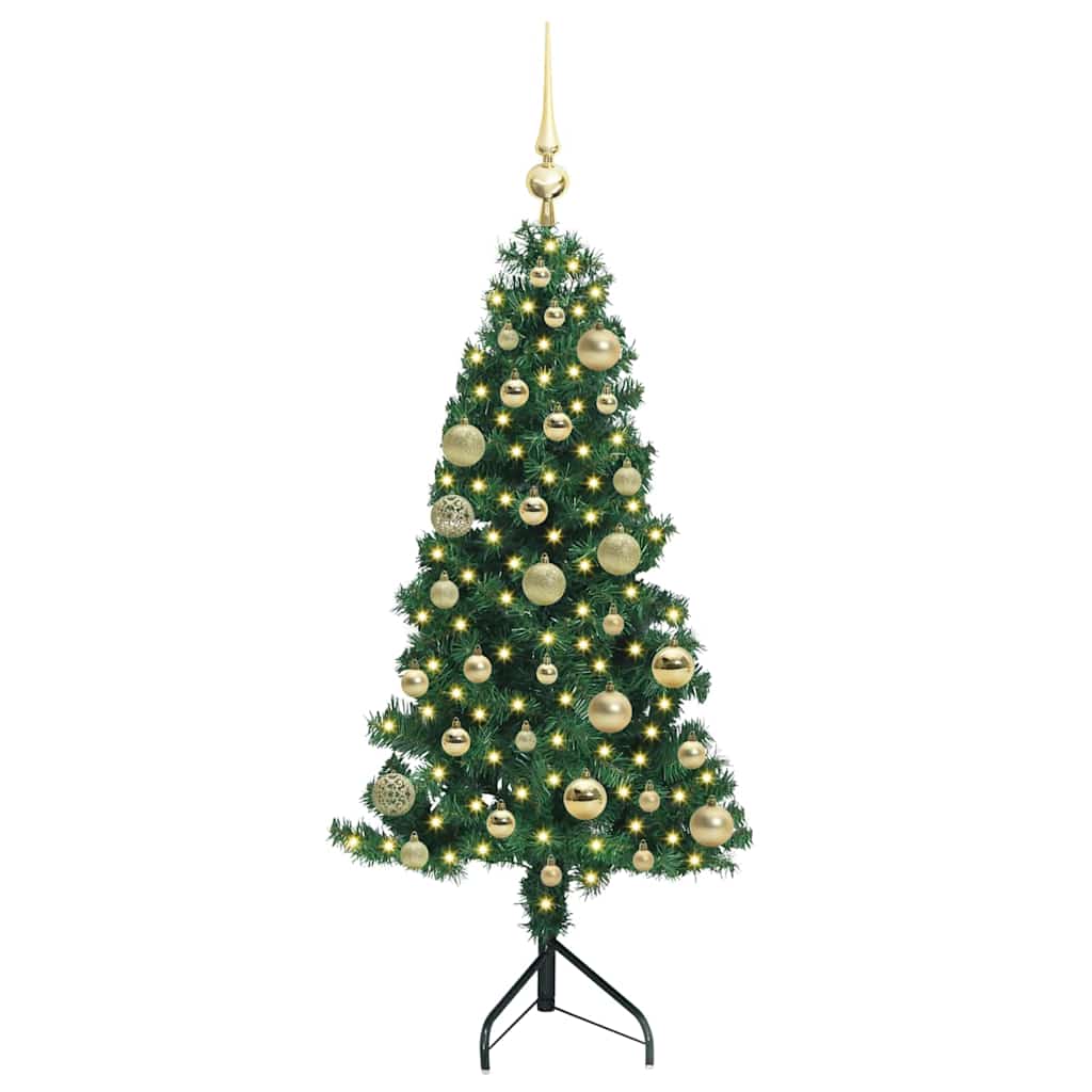 Kampinis dirbtinis Kalėdų medis Žalia 120 cm PVC ir metalas