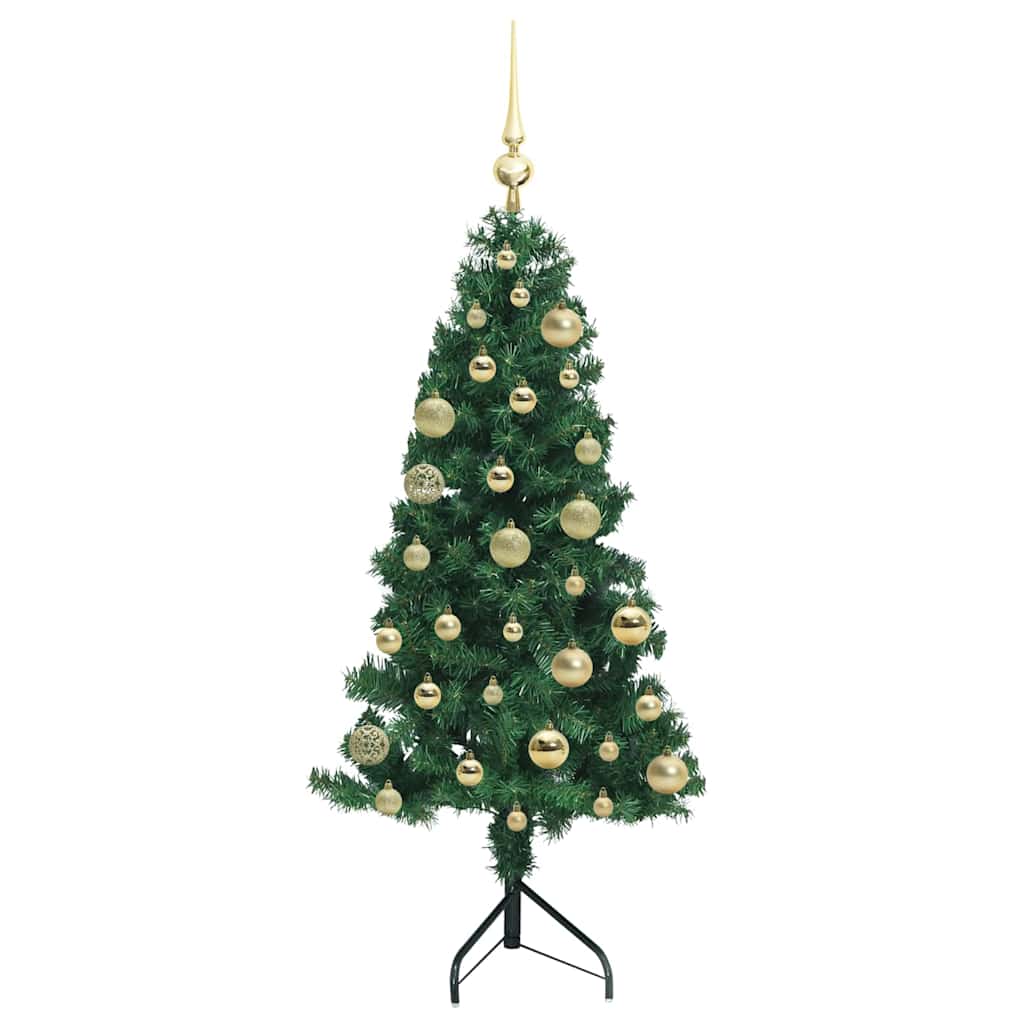 Kampinis dirbtinis Kalėdų medis Žalia 120 cm PVC ir metalas