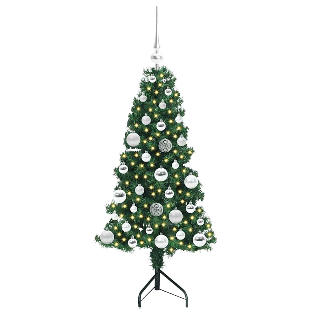 Kampinis dirbtinis Kalėdų medis Žalia 120 cm PVC ir metalas