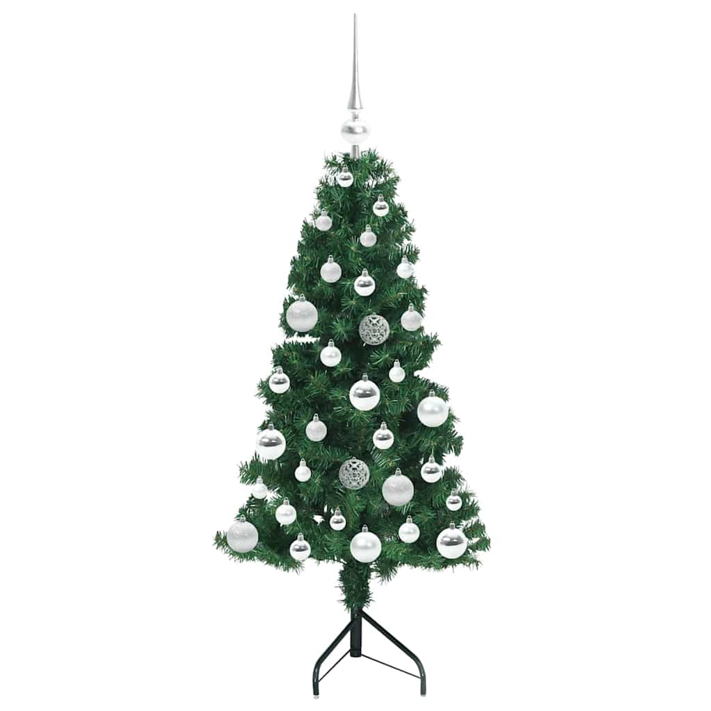 Kampinis dirbtinis Kalėdų medis Žalia 120 cm PVC ir metalas