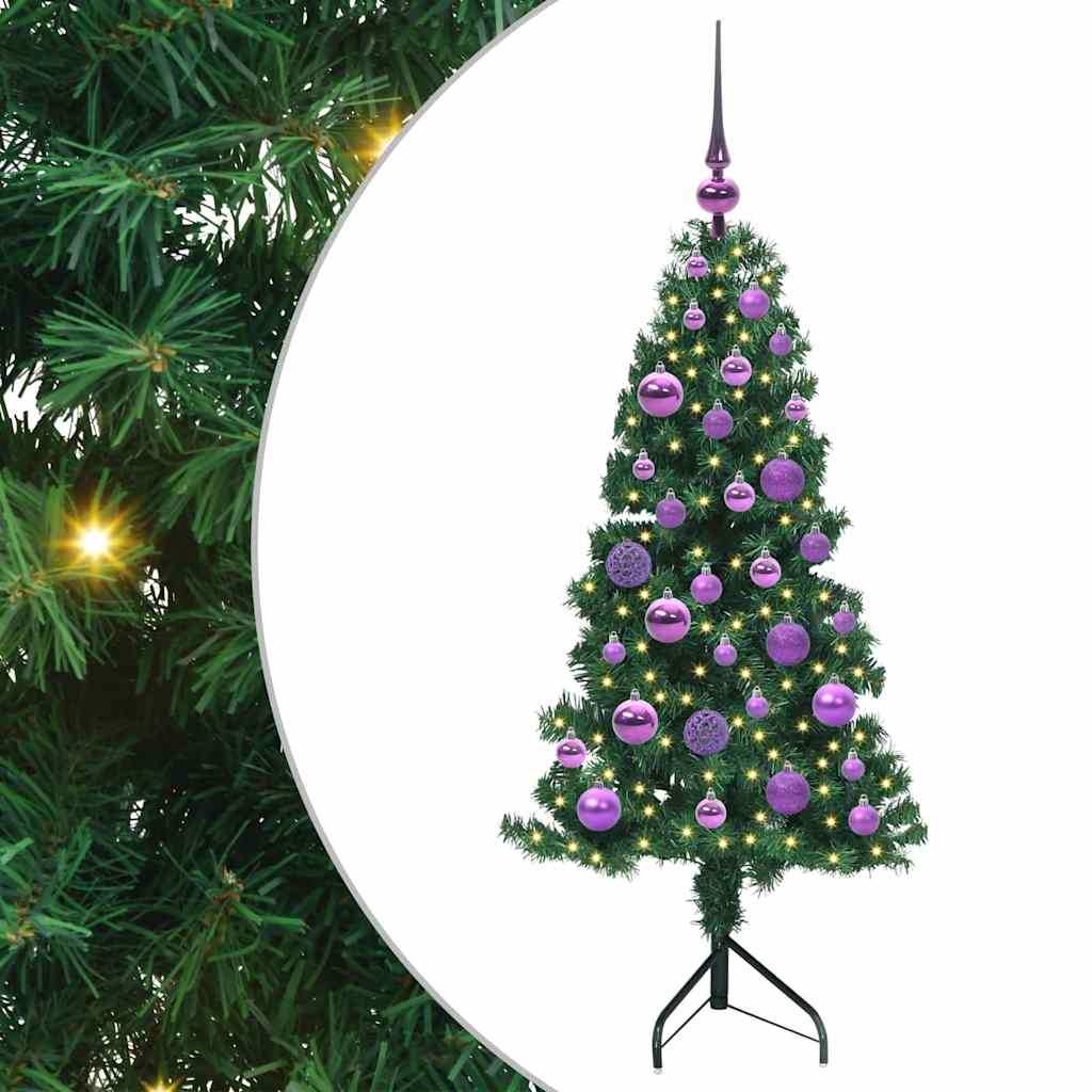 Kampinis dirbtinis Kalėdų medis Žalia 120 cm PVC ir metalas