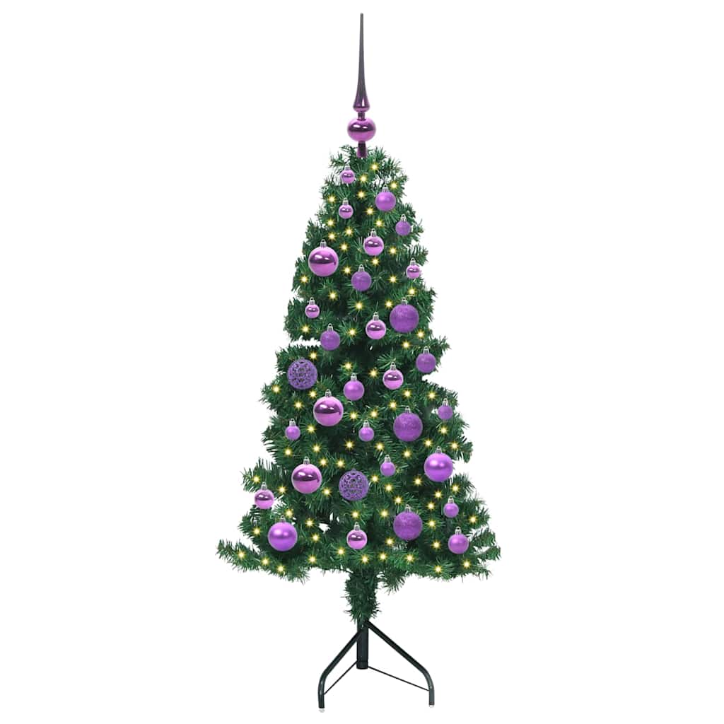 Kampinis dirbtinis Kalėdų medis Žalia 120 cm PVC ir metalas