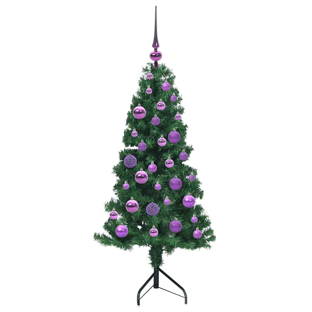 Kampinis dirbtinis Kalėdų medis Žalia 120 cm PVC ir metalas