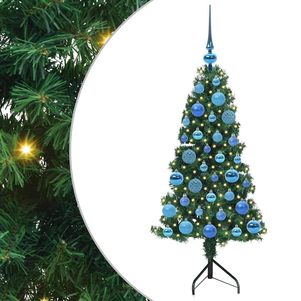 Kampinis dirbtinis Kalėdų medis Žalia 120 cm PVC ir metalas