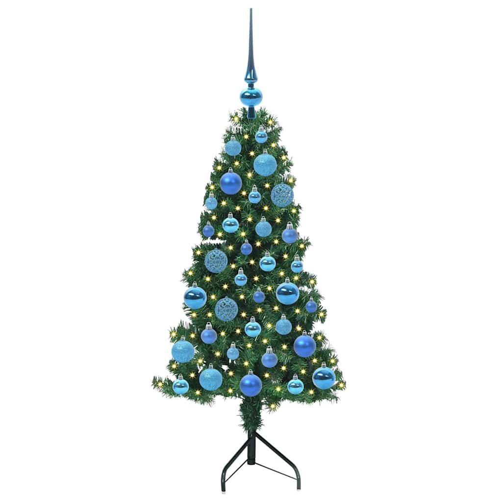 Kampinis dirbtinis Kalėdų medis Žalia 120 cm PVC ir metalas
