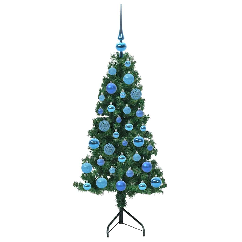 Kampinis dirbtinis Kalėdų medis Žalia 120 cm PVC ir metalas