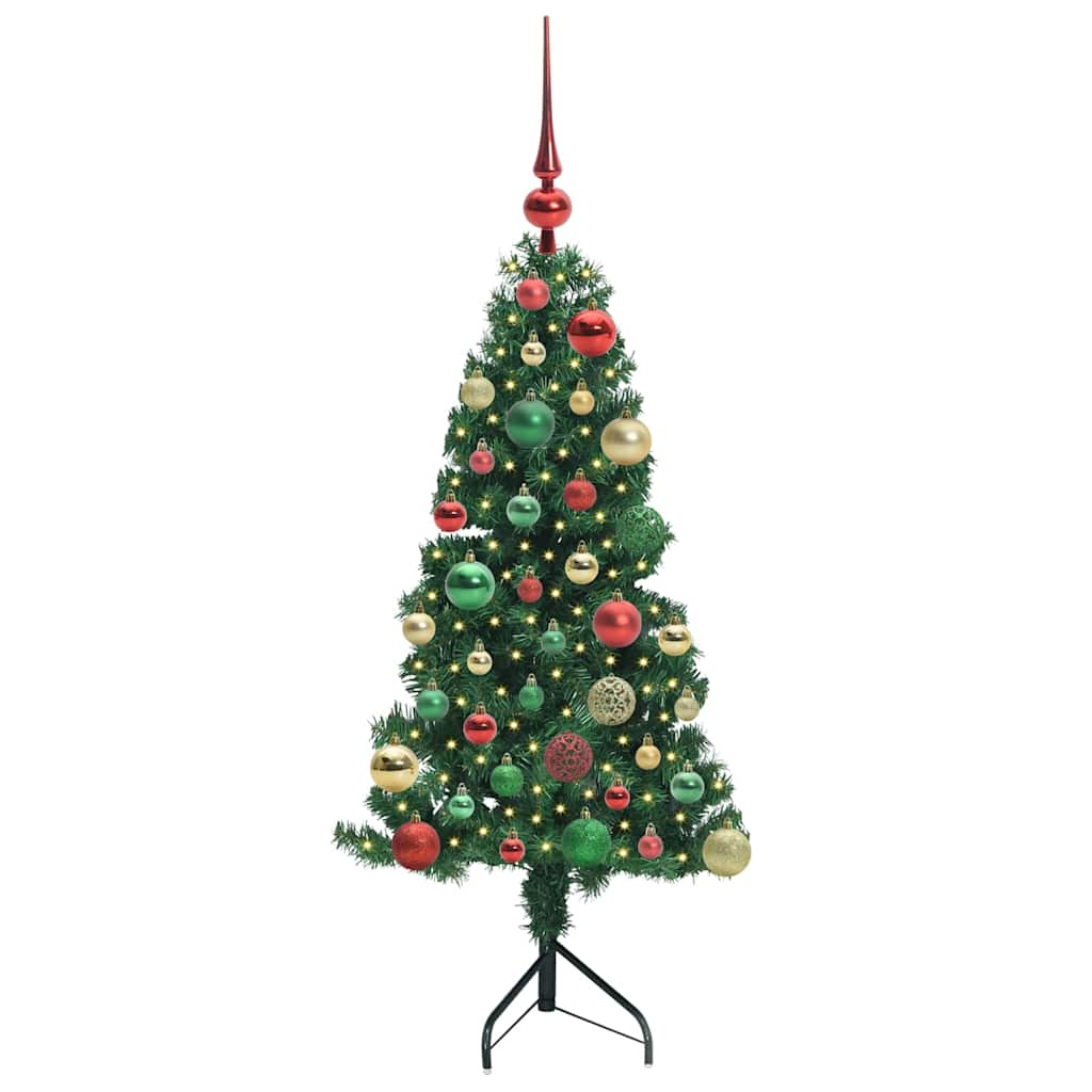 Kampinis dirbtinis Kalėdų medis Žalia 120 cm PVC ir metalas