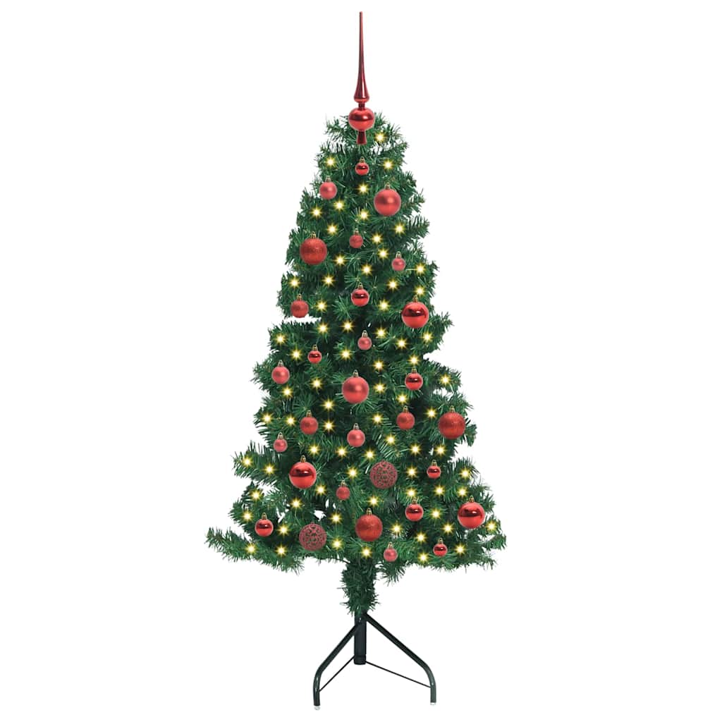Kampinis dirbtinis Kalėdų medis Žalia 150 cm PVC ir metalas