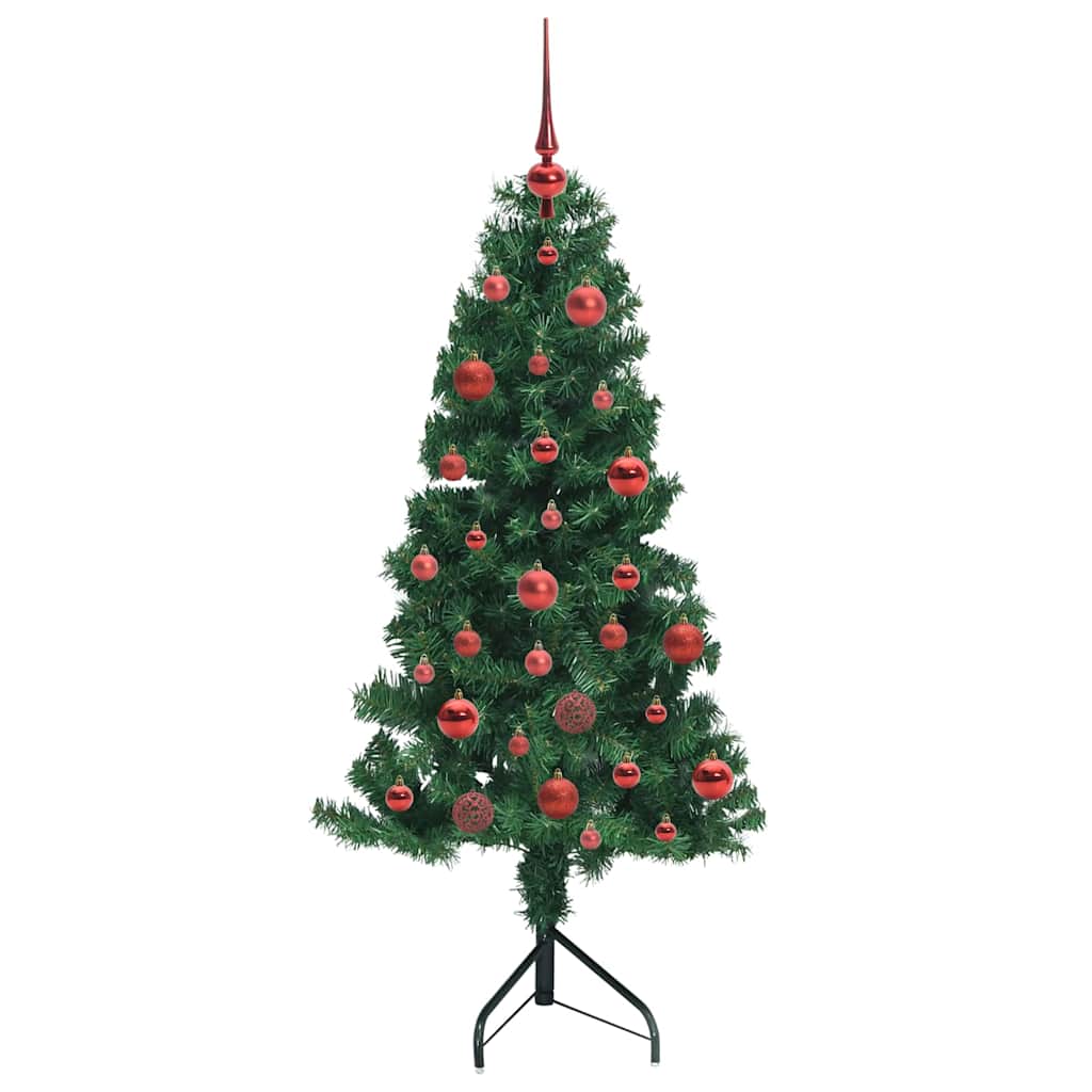 Kampinis dirbtinis Kalėdų medis Žalia 150 cm PVC ir metalas