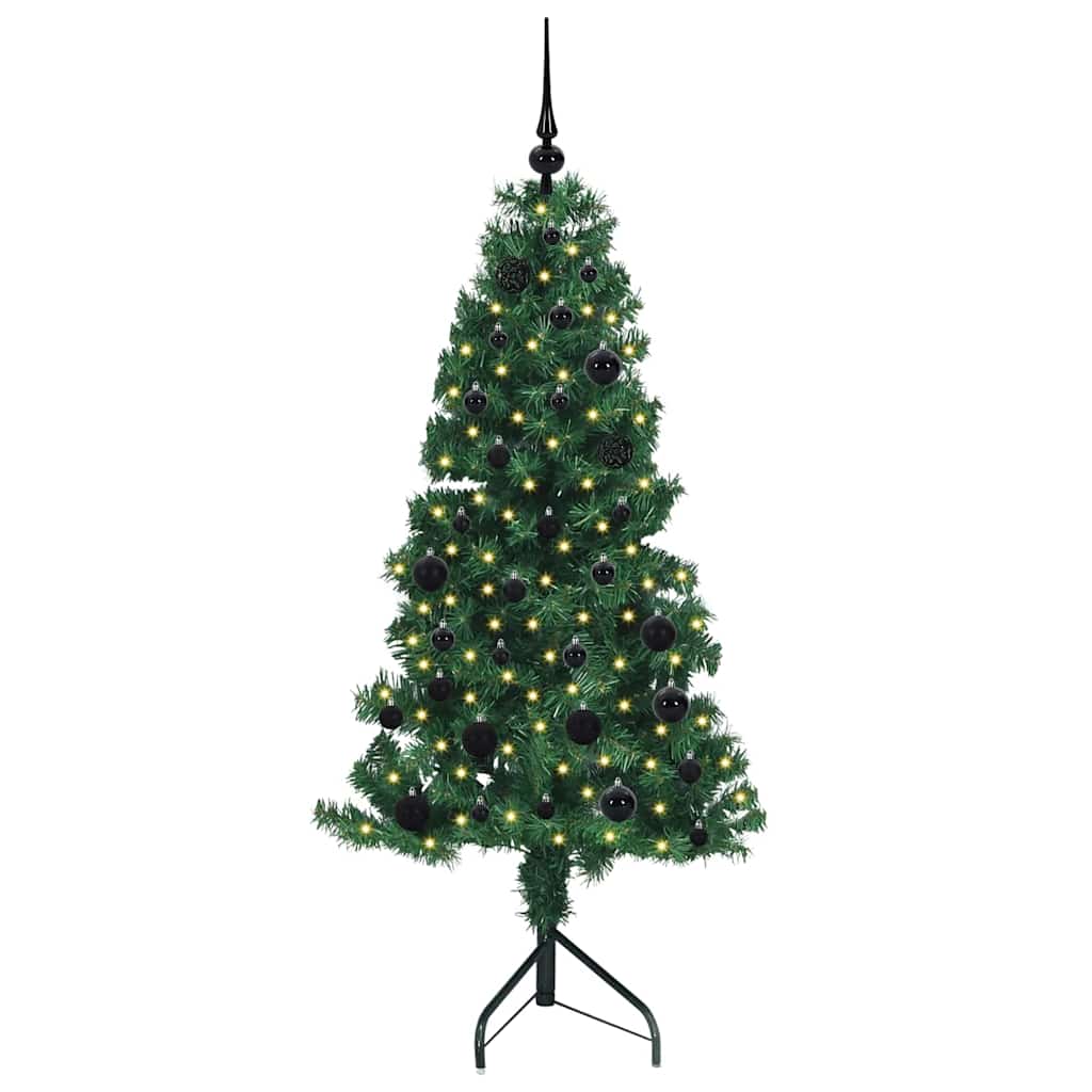 Kampinis dirbtinis Kalėdų medis Žalia 150 cm PVC ir metalas
