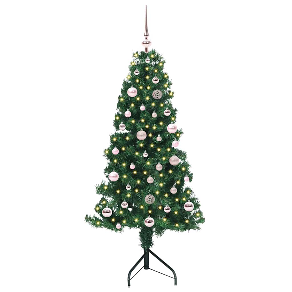 Kampinis dirbtinis Kalėdų medis Žalia 150 cm PVC ir metalas