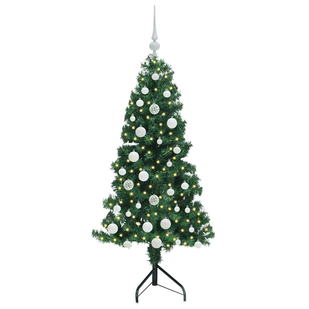 Kampinis dirbtinis Kalėdų medis Žalia 150 cm PVC ir metalas