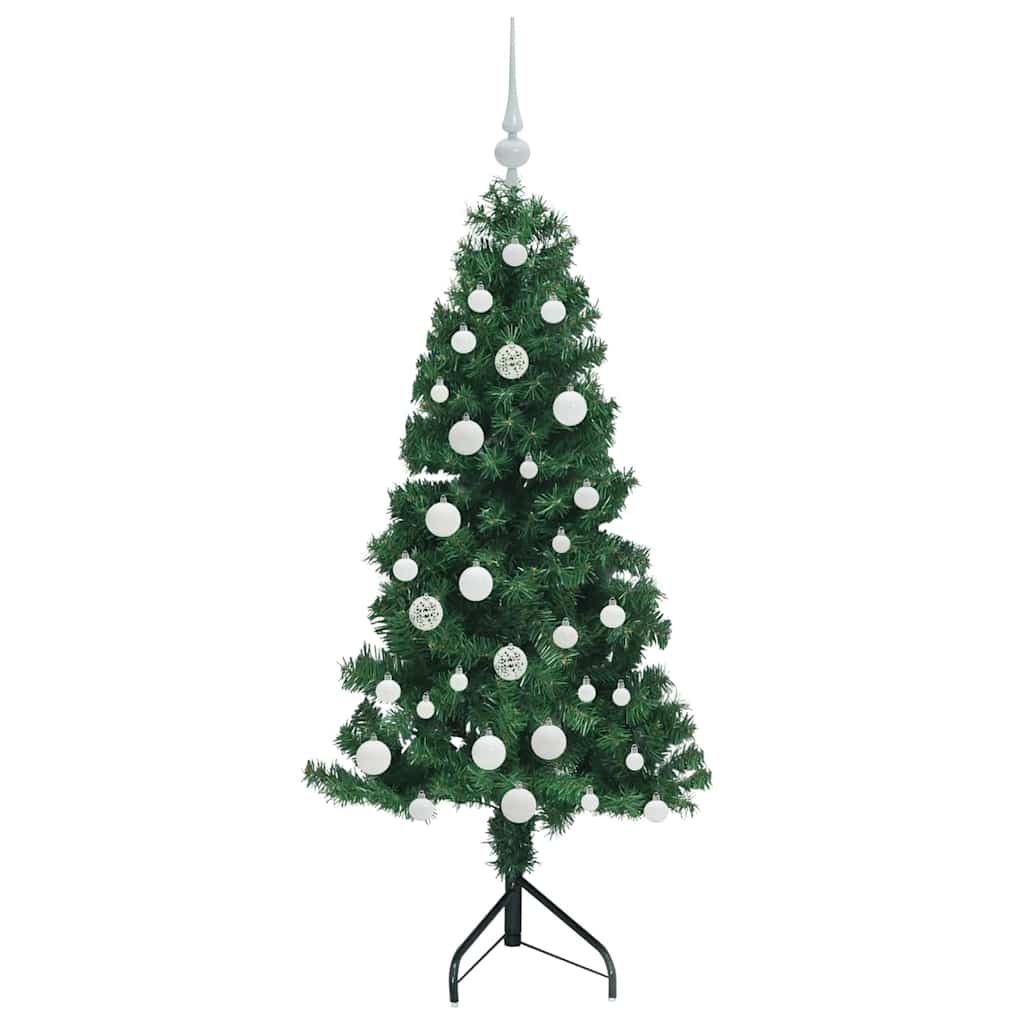 Kampinis dirbtinis Kalėdų medis Žalia 150 cm PVC ir metalas