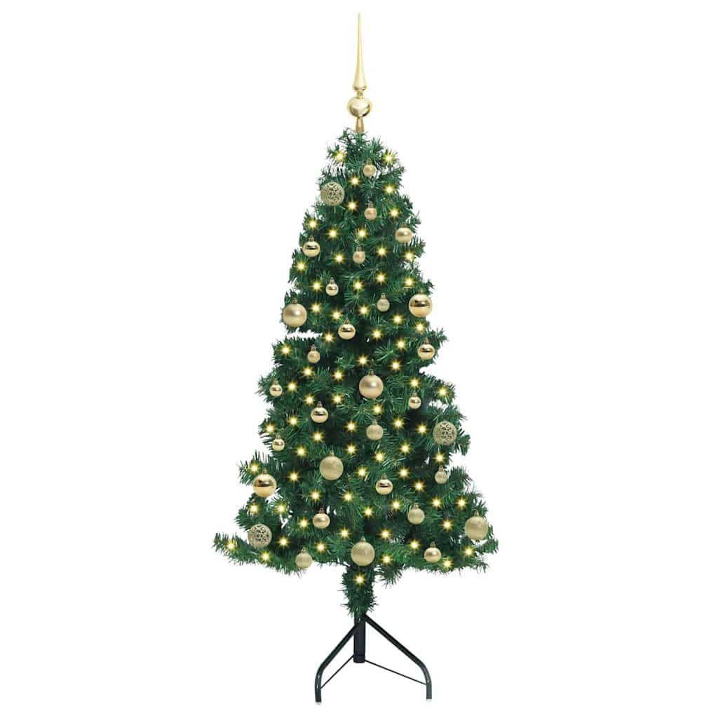 Kampinis dirbtinis Kalėdų medis Žalia 150 cm PVC ir metalas
