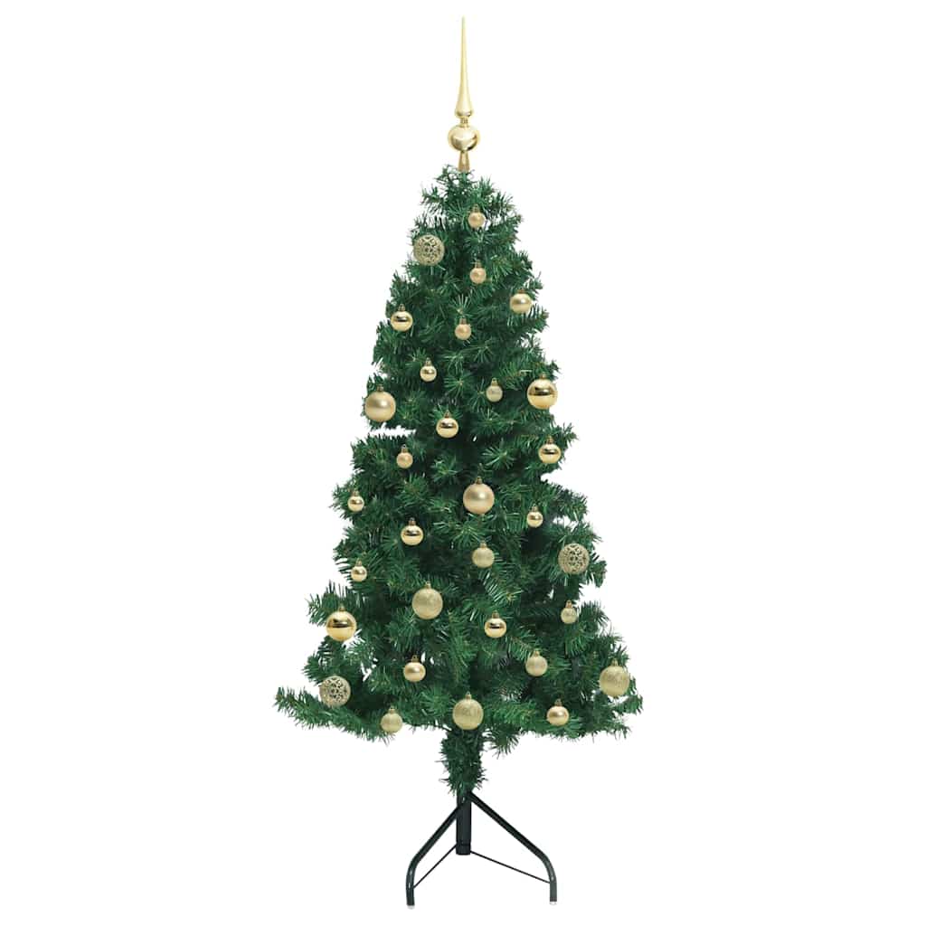 Kampinis dirbtinis Kalėdų medis Žalia 150 cm PVC ir metalas