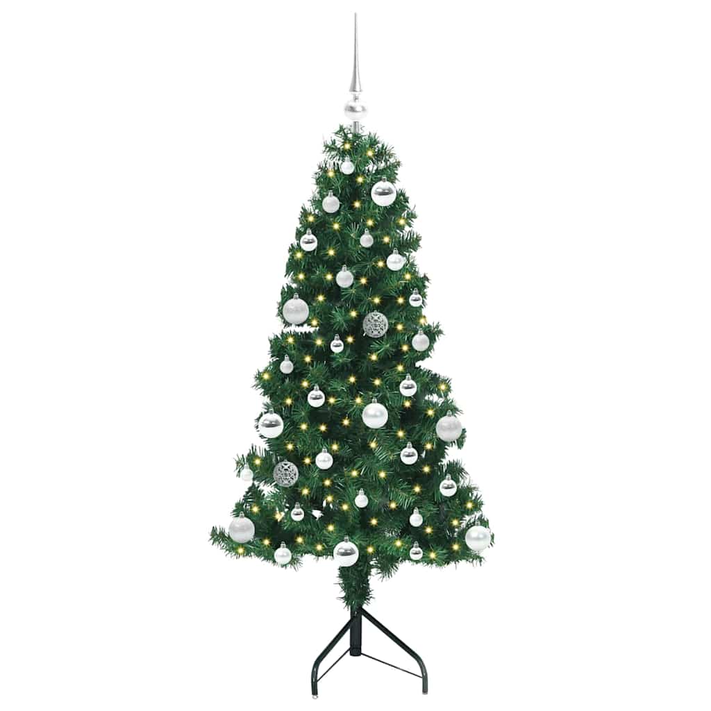 Kampinis dirbtinis Kalėdų medis Žalia 150 cm PVC ir metalas