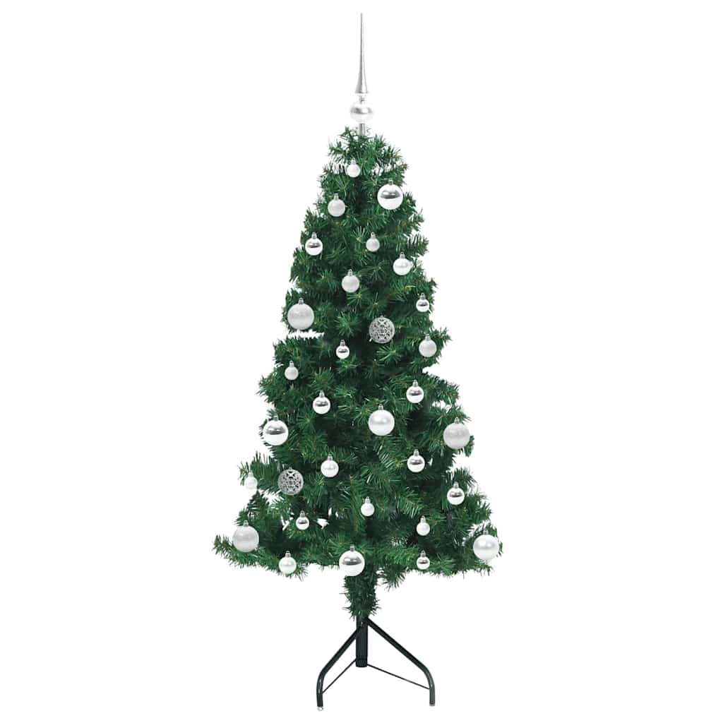 Kampinis dirbtinis Kalėdų medis Žalia 150 cm PVC ir metalas