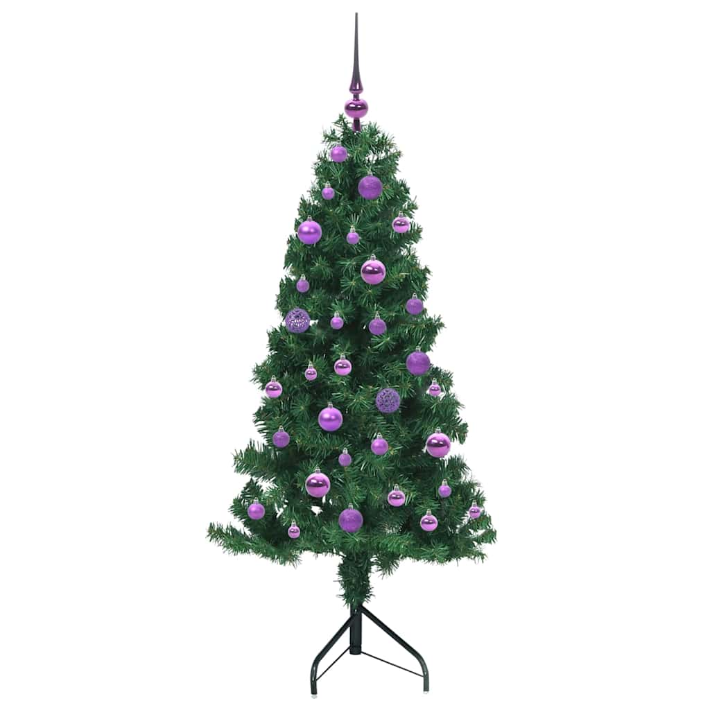 Kampinis dirbtinis Kalėdų medis Žalia 150 cm PVC ir metalas