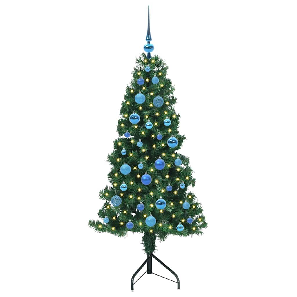 Kampinis dirbtinis Kalėdų medis Žalia 150 cm PVC ir metalas