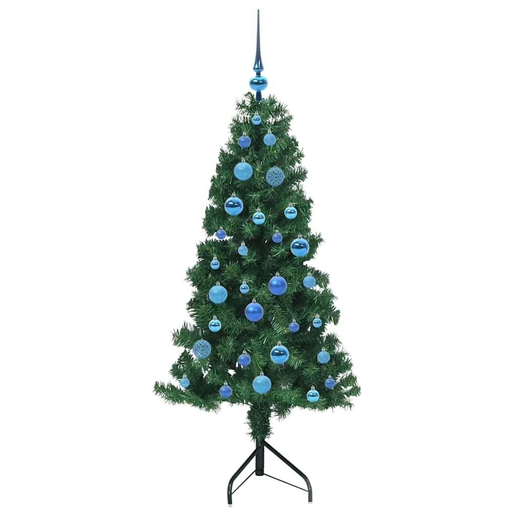 Kampinis dirbtinis Kalėdų medis Žalia 150 cm PVC ir metalas