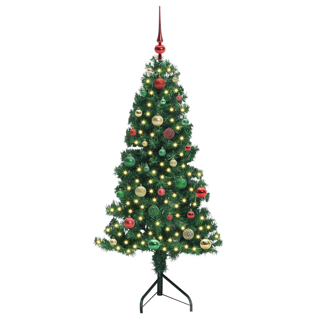 Kampinis dirbtinis Kalėdų medis Žalia 150 cm PVC ir metalas