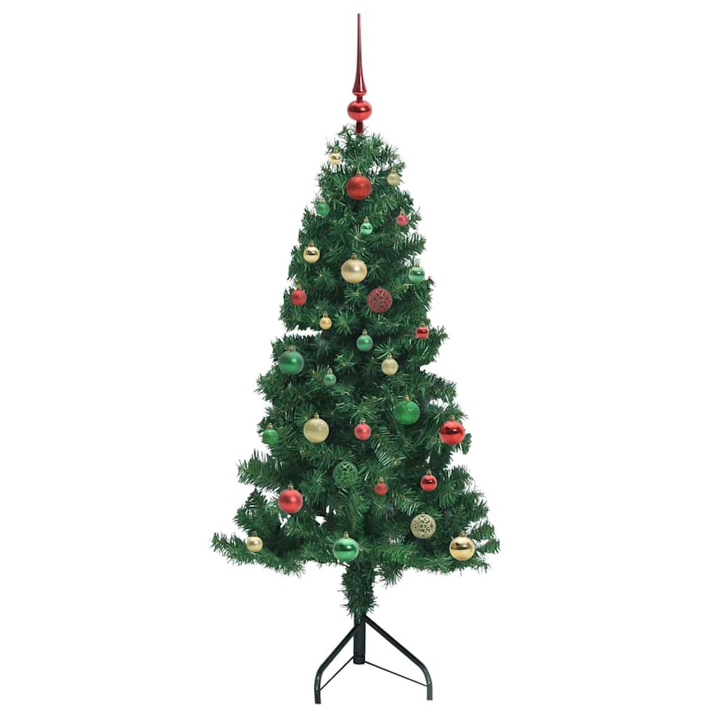 Kampinis dirbtinis Kalėdų medis Žalia 150 cm PVC ir metalas