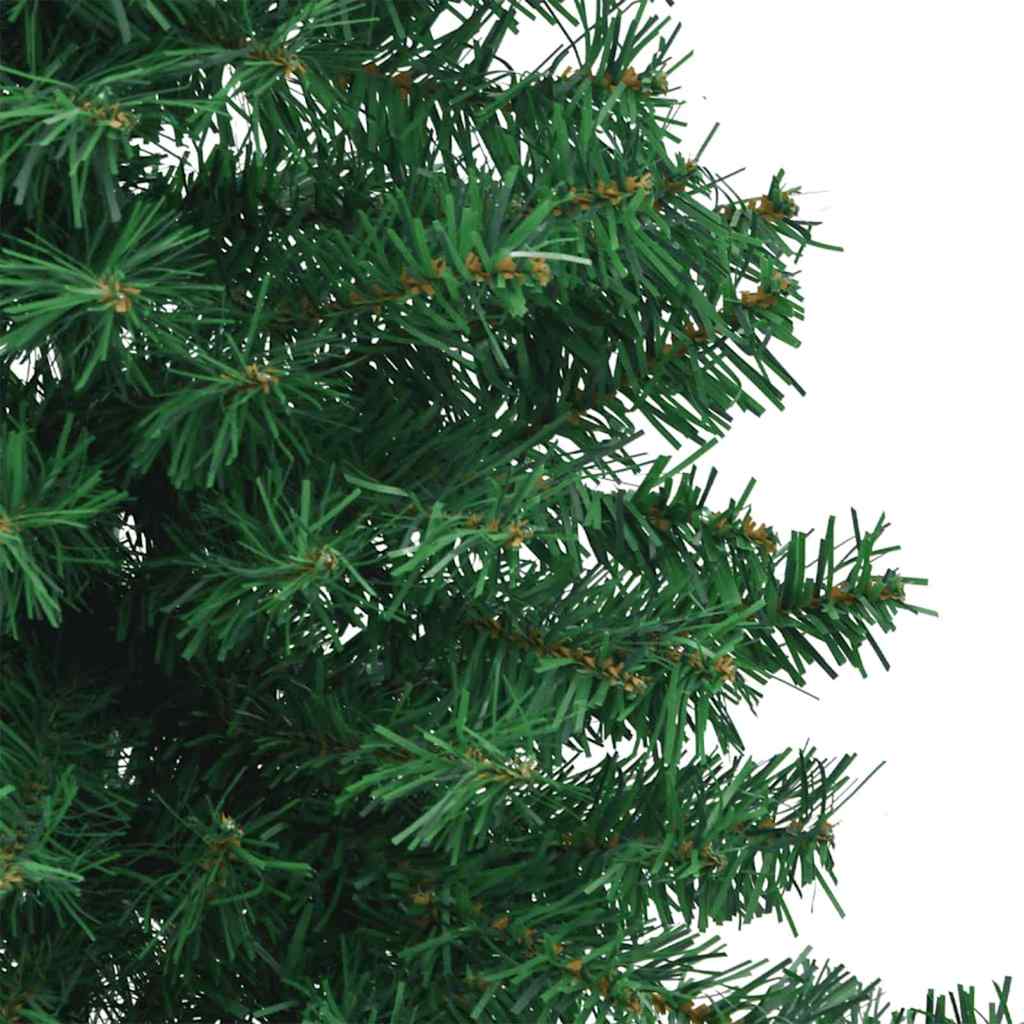 Corner Artificial Christmas Tree Green 180 cm PVC and Metal