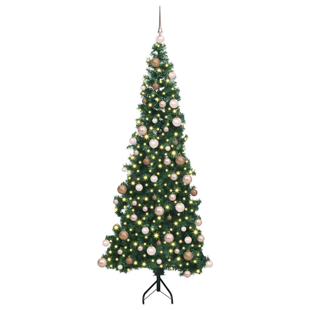 Kampinis dirbtinis Kalėdų medis Žalia 180 cm PVC ir metalas