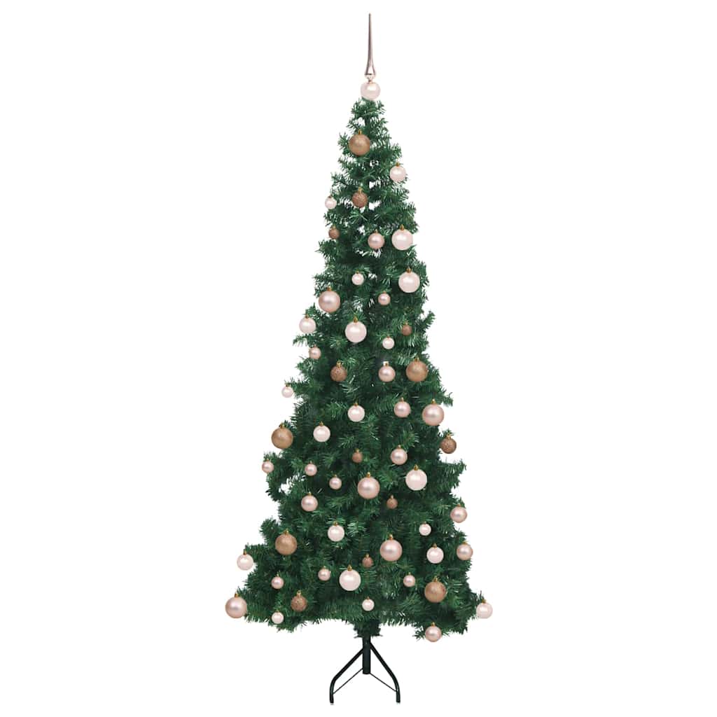 Kampinis dirbtinis Kalėdų medis Žalia 180 cm PVC ir metalas