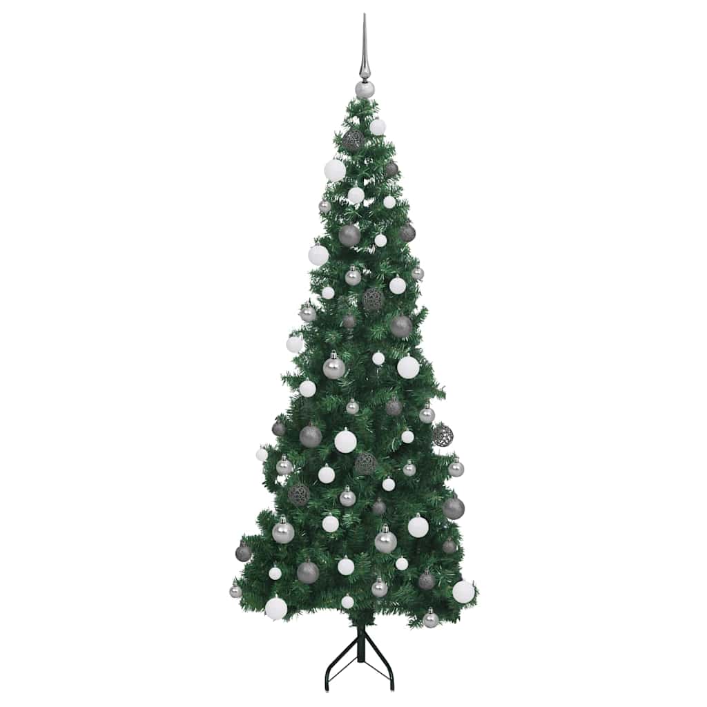 Kampinis dirbtinis Kalėdų medis Žalia 180 cm PVC ir metalas