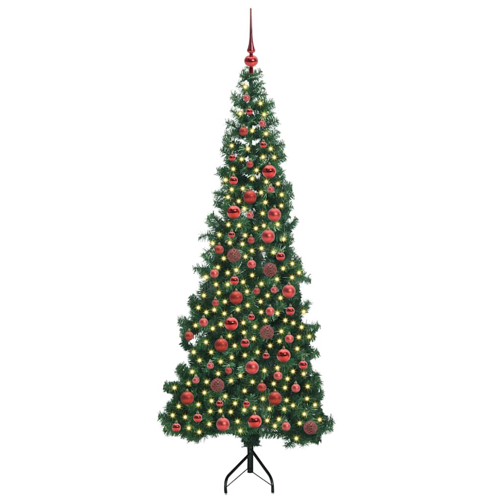 Kampinis dirbtinis Kalėdų medis Žalia 180 cm PVC ir metalas